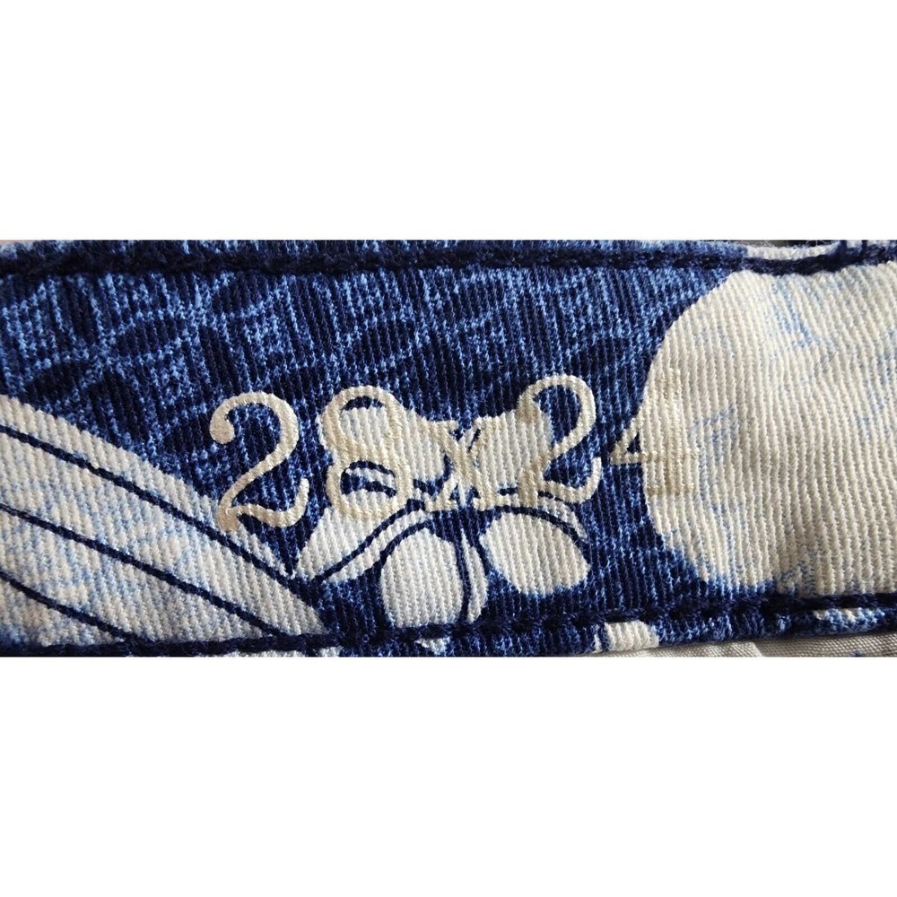 Tommy Bahama Basta Blossoms Crop Pants Denim Island Navy Women Size 28 - Picture 12 of 12